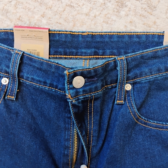 NWT 31x30 12 Levi's 726 Flare High Rise Stretch Medium Dark Wash Denim Jeans NEW - Picture 6 of 11